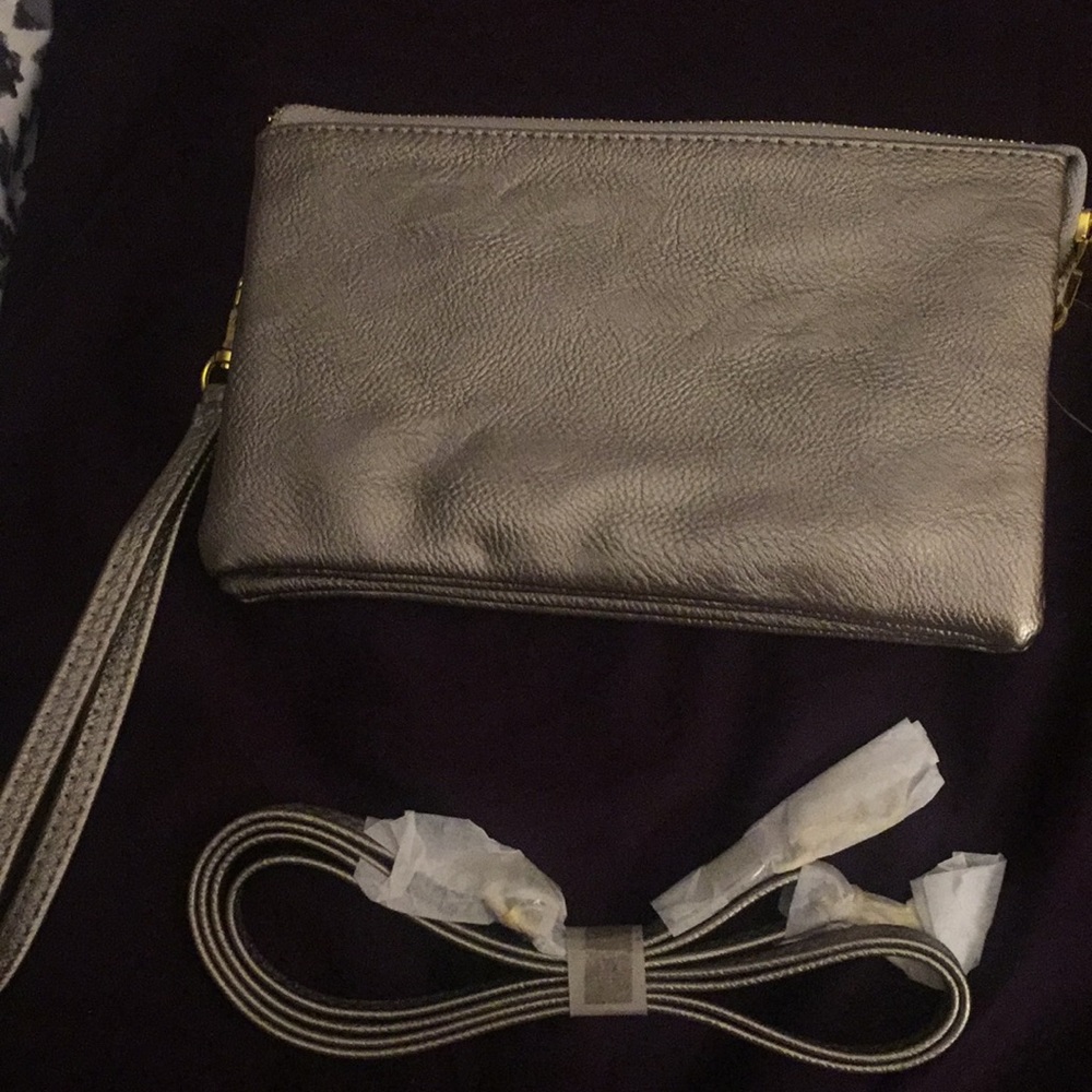 Silver purse/clutch